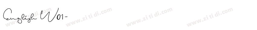 English W01字体转换